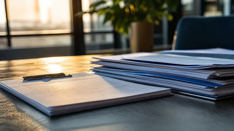 Insurance policy papers and a clipboard on a table, Kansas Workers' Compensation